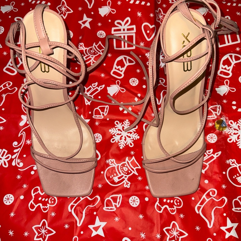 Elegant Pink Strappy Heels